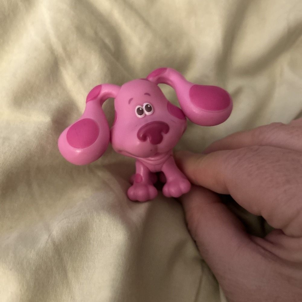 Blues Clues Magenta Pink Dog 2" Tall Action Figure 2019 Moveable Ears Head Legs